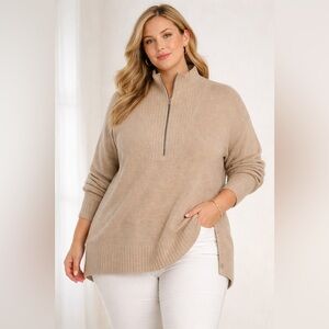 Barefoot Dreams Cozychic Lite 1X Beige Sweater